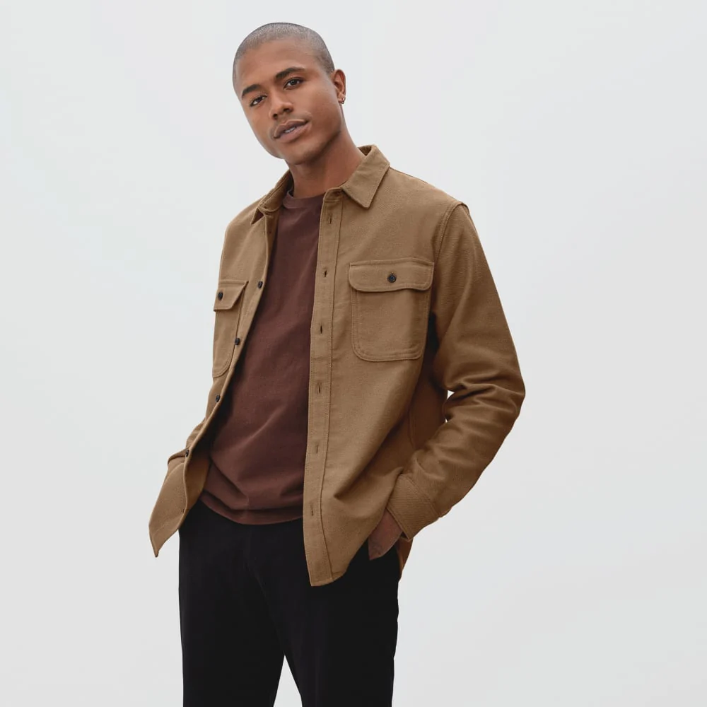 La chemise oversize épaissie | Uniforme | Noix de coco grillée