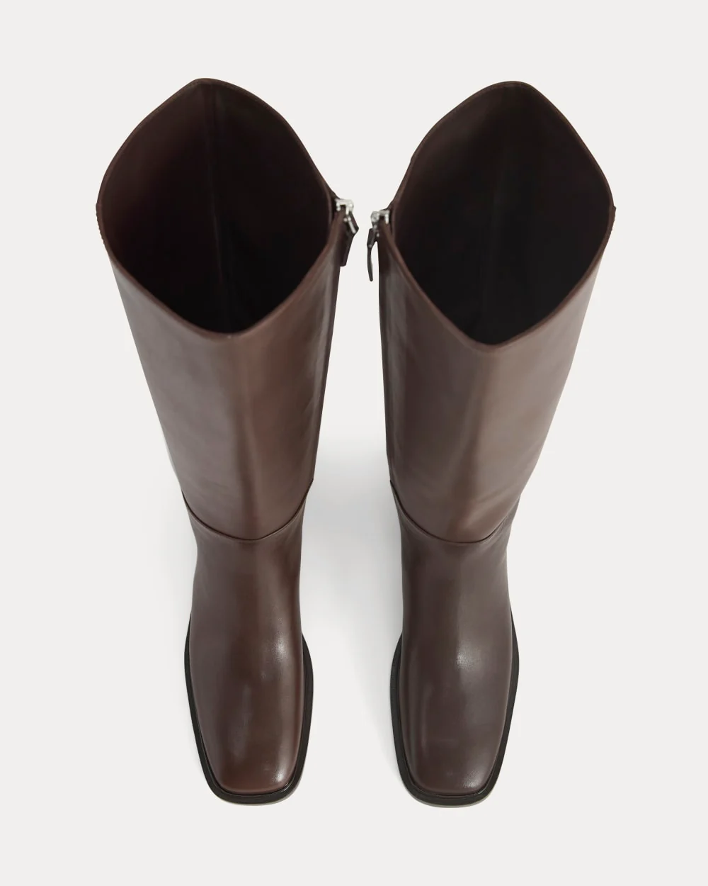 Botte ville cuir jusqu'au genou | Brun foncé