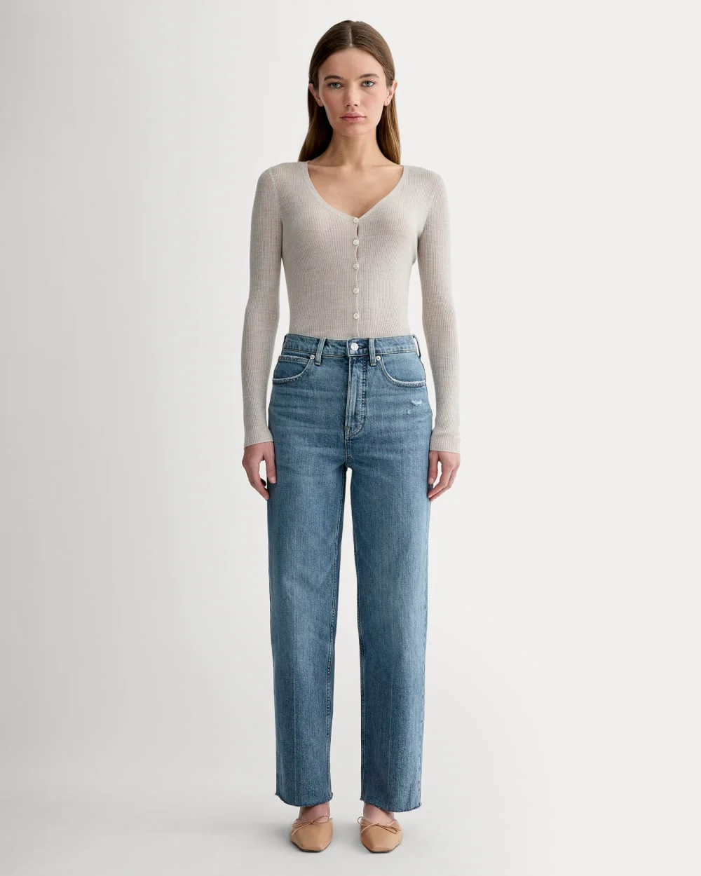 Le Jean Way-High® | Effet usé | 75 cm de longueur intérieure