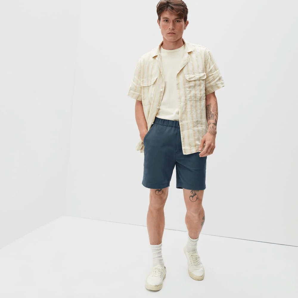 Le short chino à élastique | Bleu Kingfisher