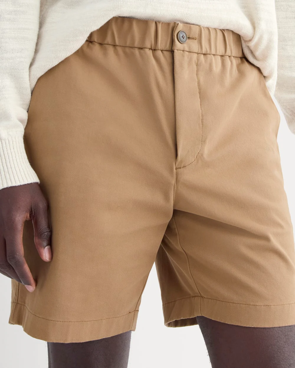 Le short chino à élastique | Noix de coco toastée