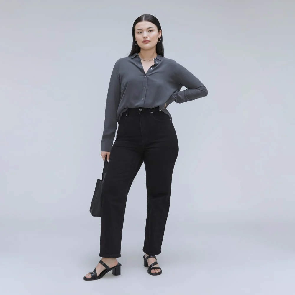 Jean taille haute Way-High® | Charbon | 70 cm de longueur intérieure