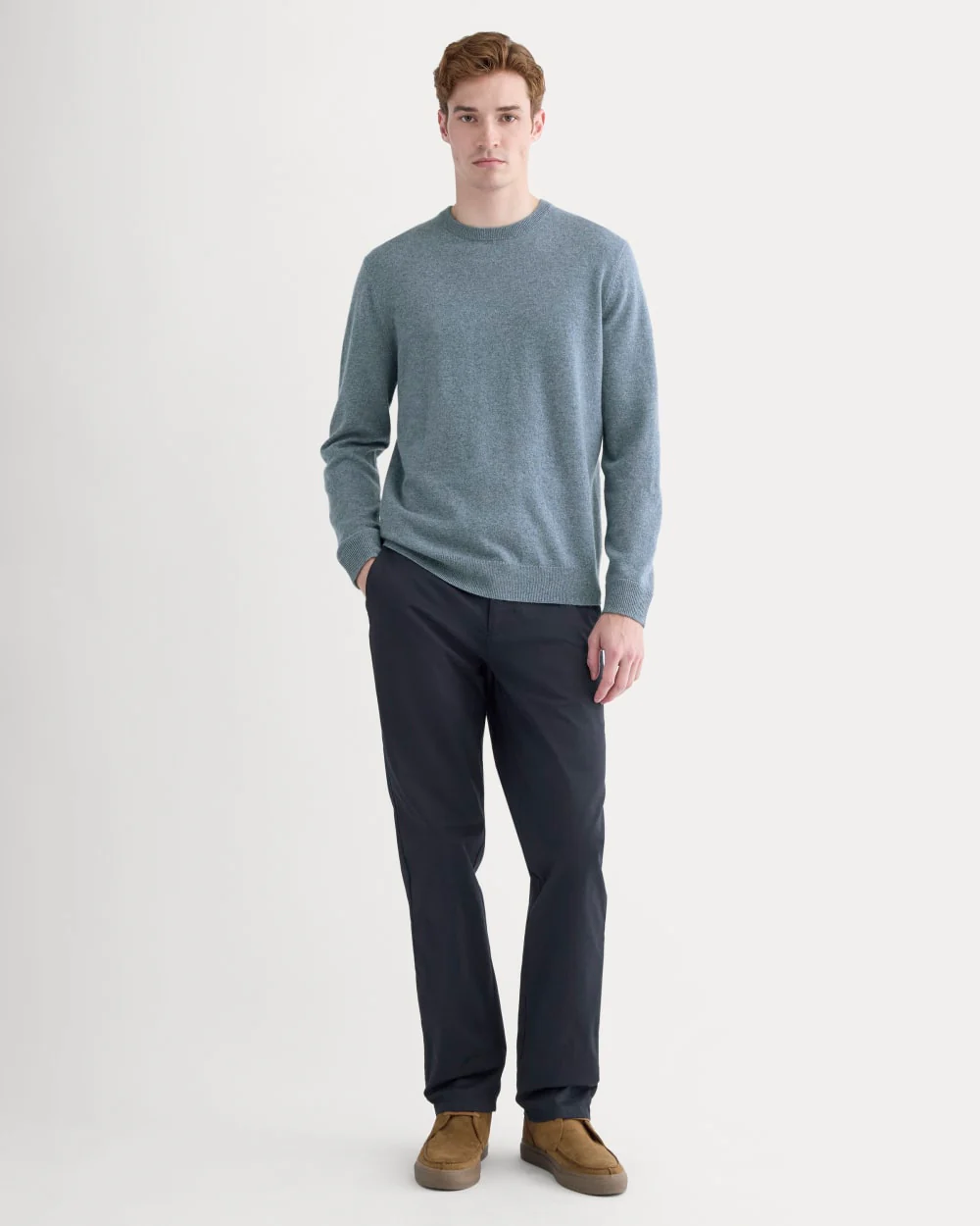 Le Pull Col Rond | Bleu Denim