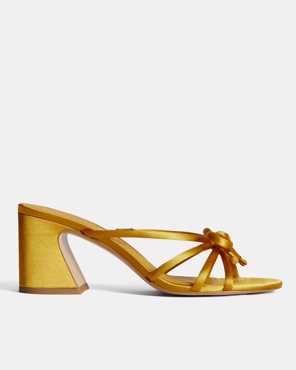 Le Talon à Ruban | Satin Jaune Soleil
