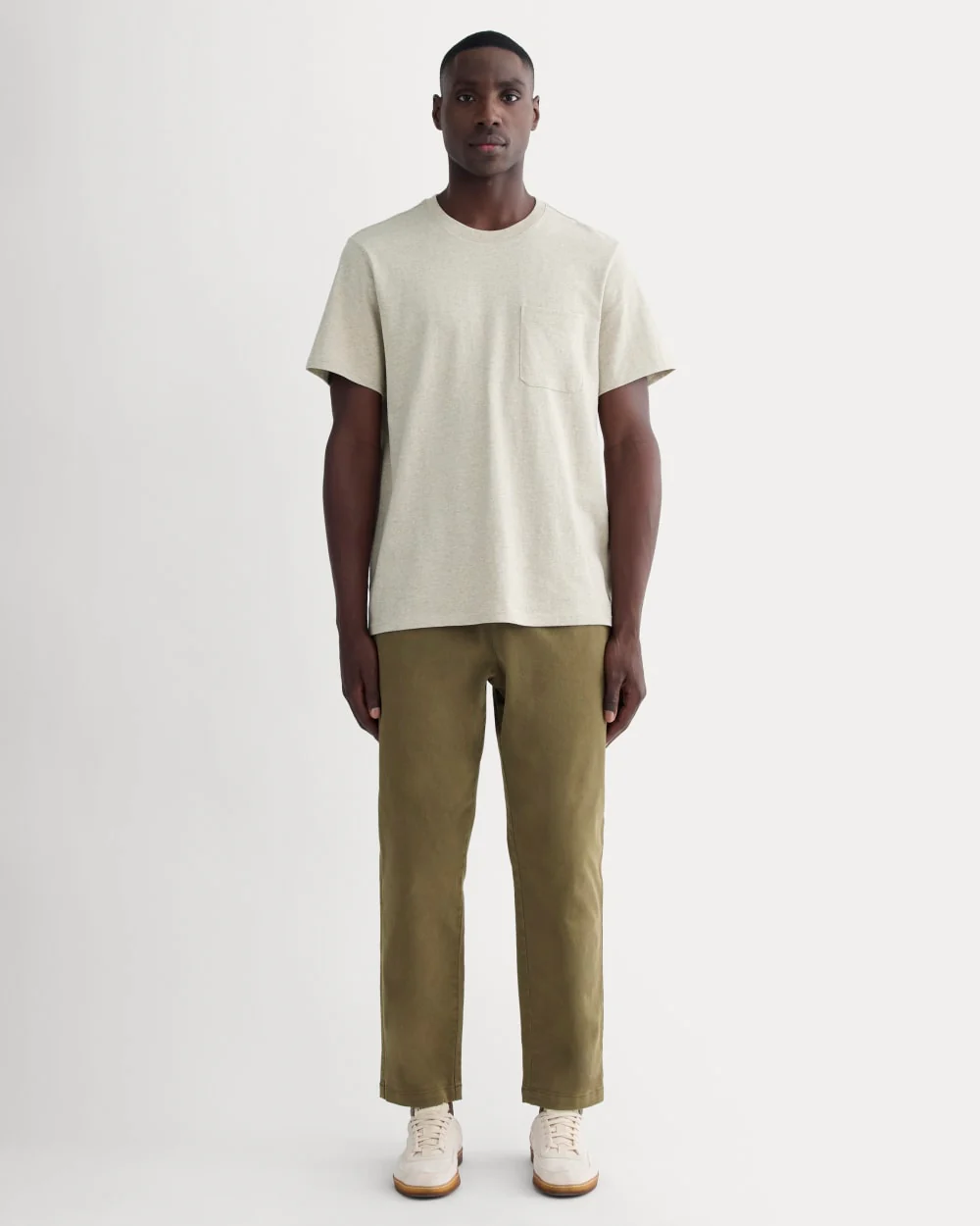 Le T-shirt à poche de qualité supérieure | Uniforme | Oatmeal gris