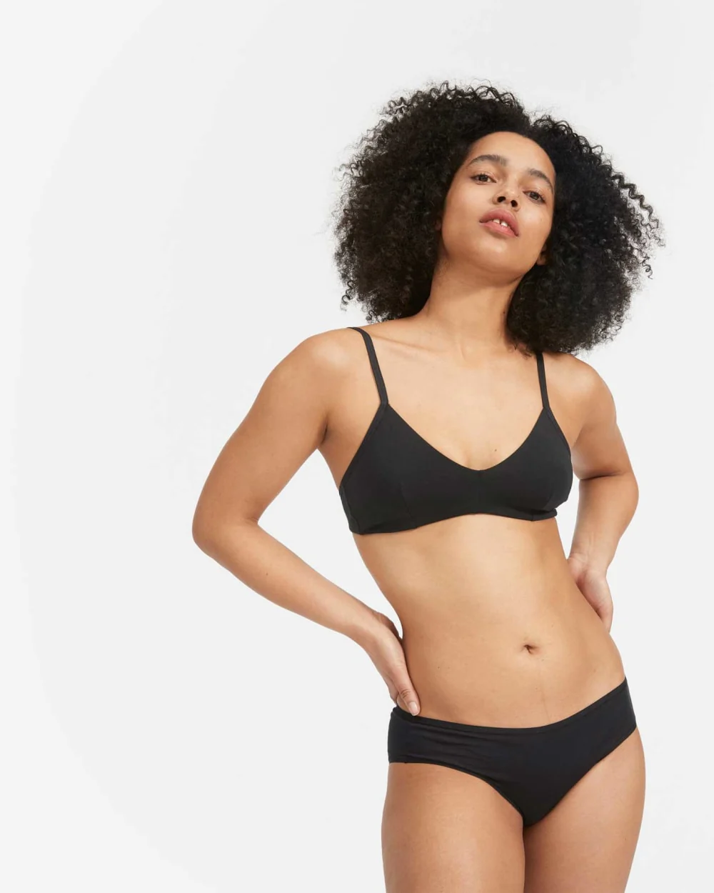 Le soutien-gorge en coton | Noir