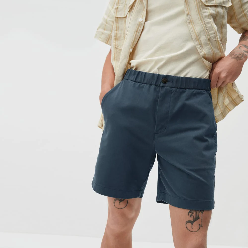 Le short chino à élastique | Bleu Kingfisher