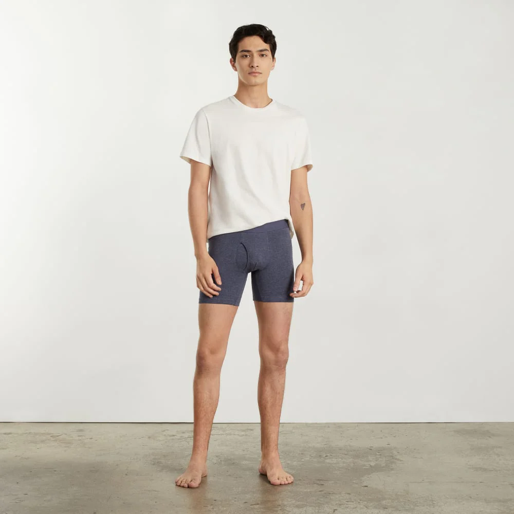 Le boxer long Supima® | Uniform | Bleu ardoise