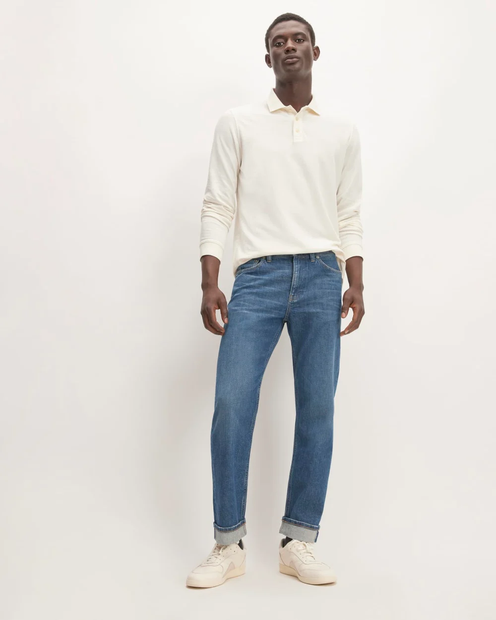 Le Jean à Coupe Droite Selvedge | Bleu Inkwell