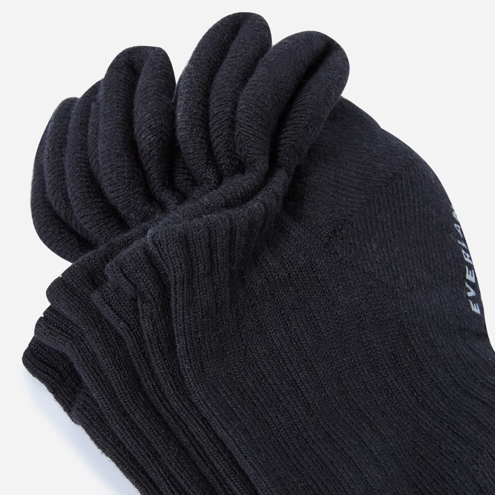 Le lot de 3 chaussettes cheville en coton bio | Noir