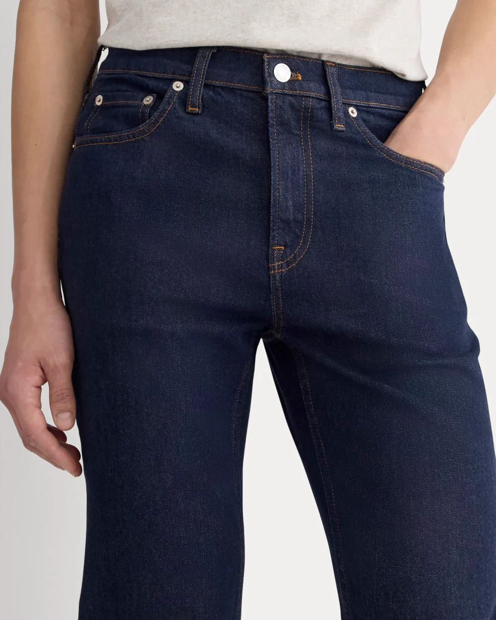 Le Jean à Jambes Droites en Coton Bio | Bleu Pur