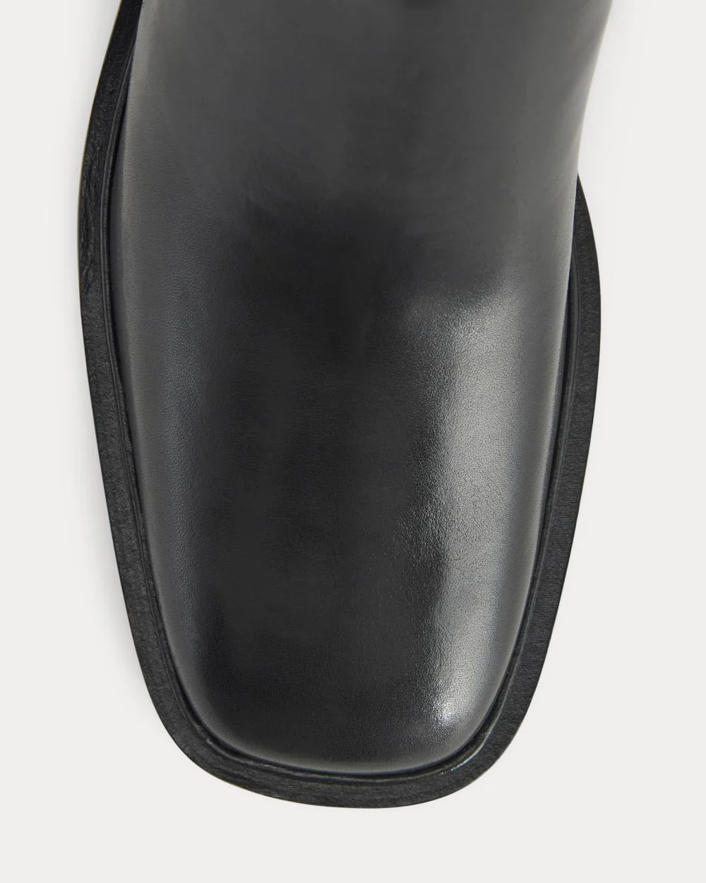 Botte ville cuir jusqu'au genou | Noir