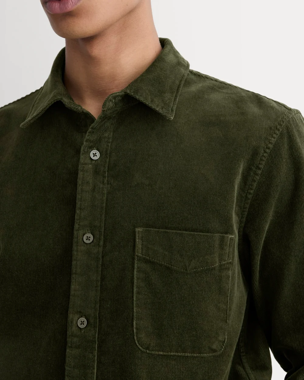 La Chemise Classique en Velours Côtelé | Forêt Sombre