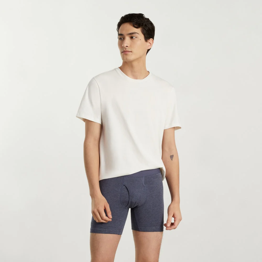 Le boxer long Supima® | Uniform | Bleu ardoise