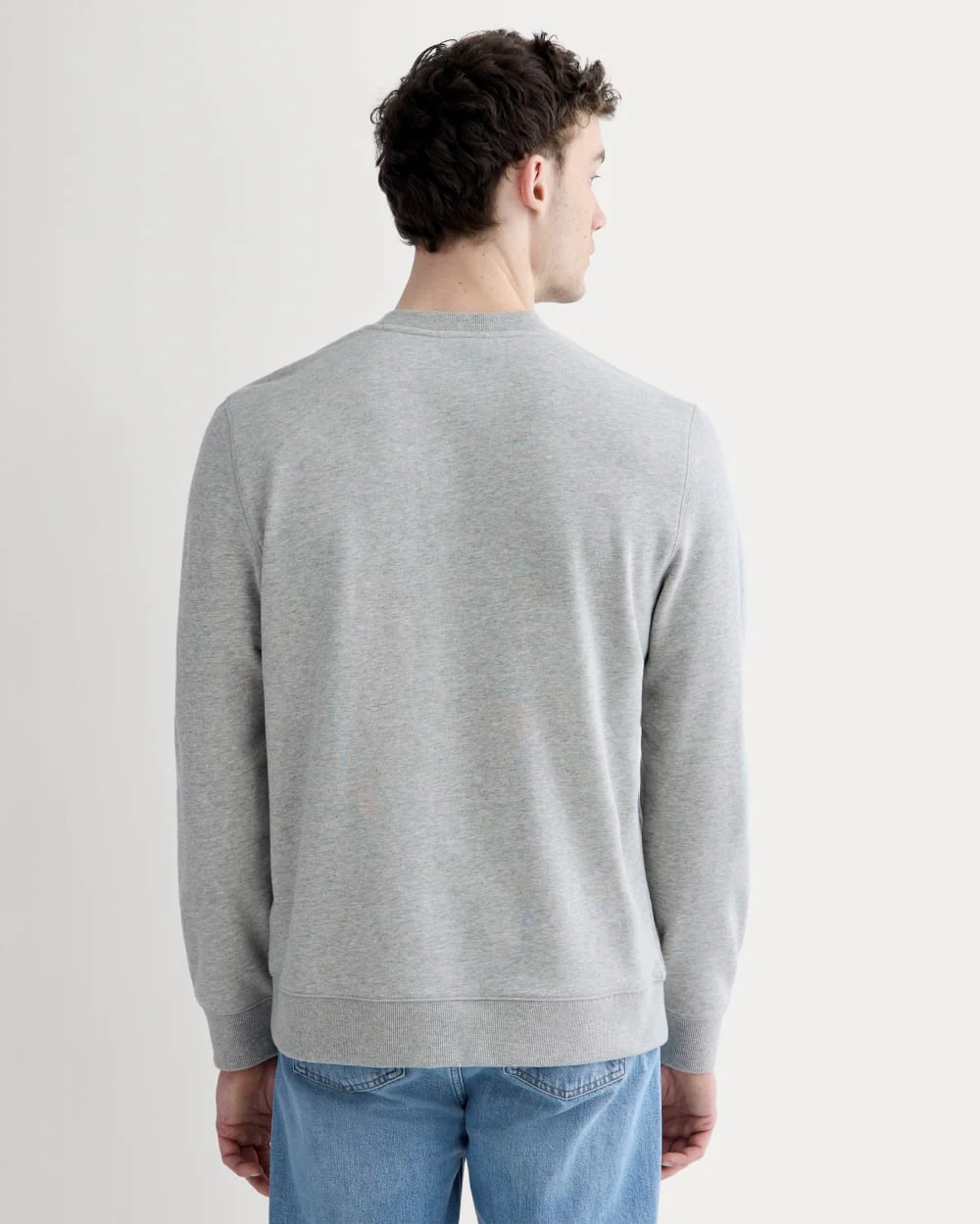 Le Pull en Coton Éponge Off-Duty | Gris Melange