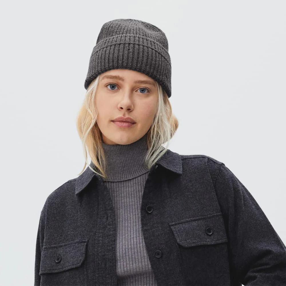 Le Bonnet Épais en Coton Bio | Gris Fumé