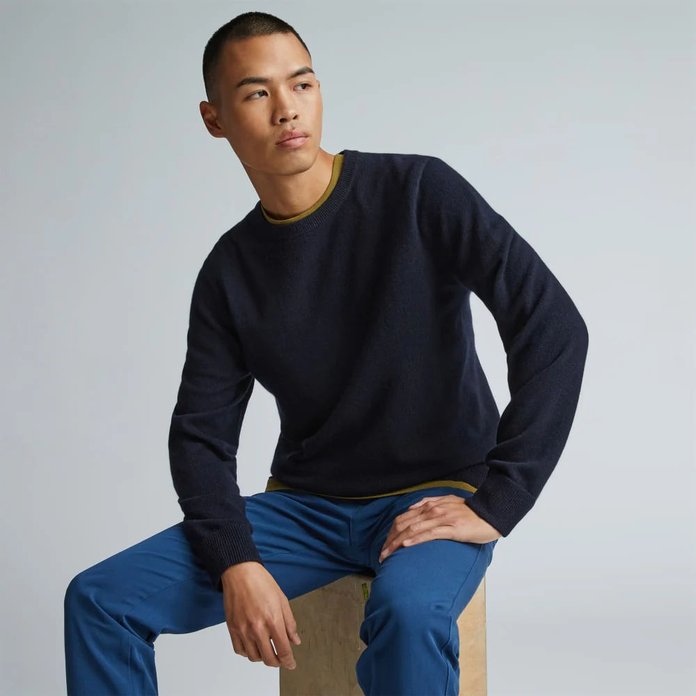 Le Pull Col Roulé en Cachemire de Qualité A | Navy Sombre