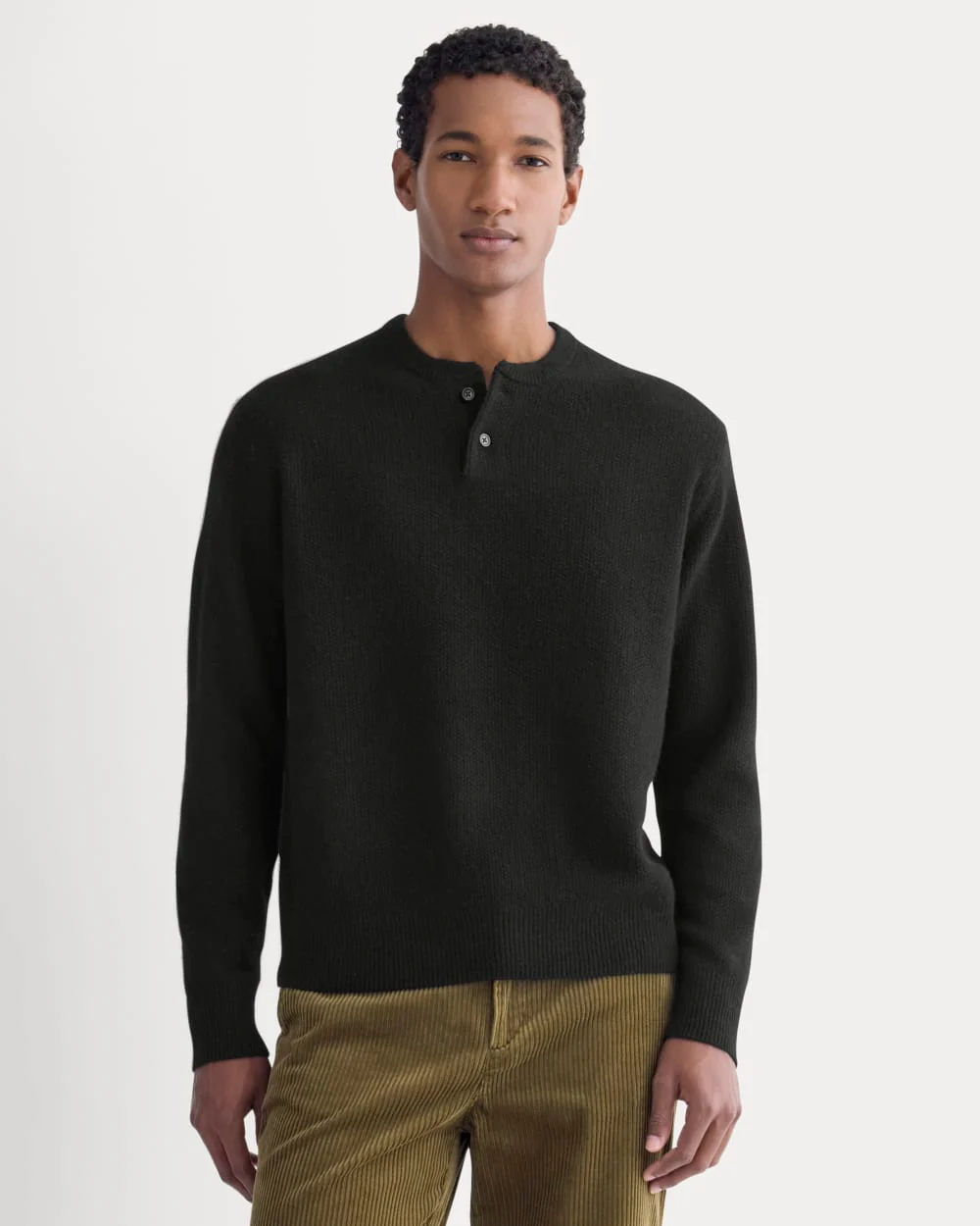 Henley en laine et cachemire | Noir