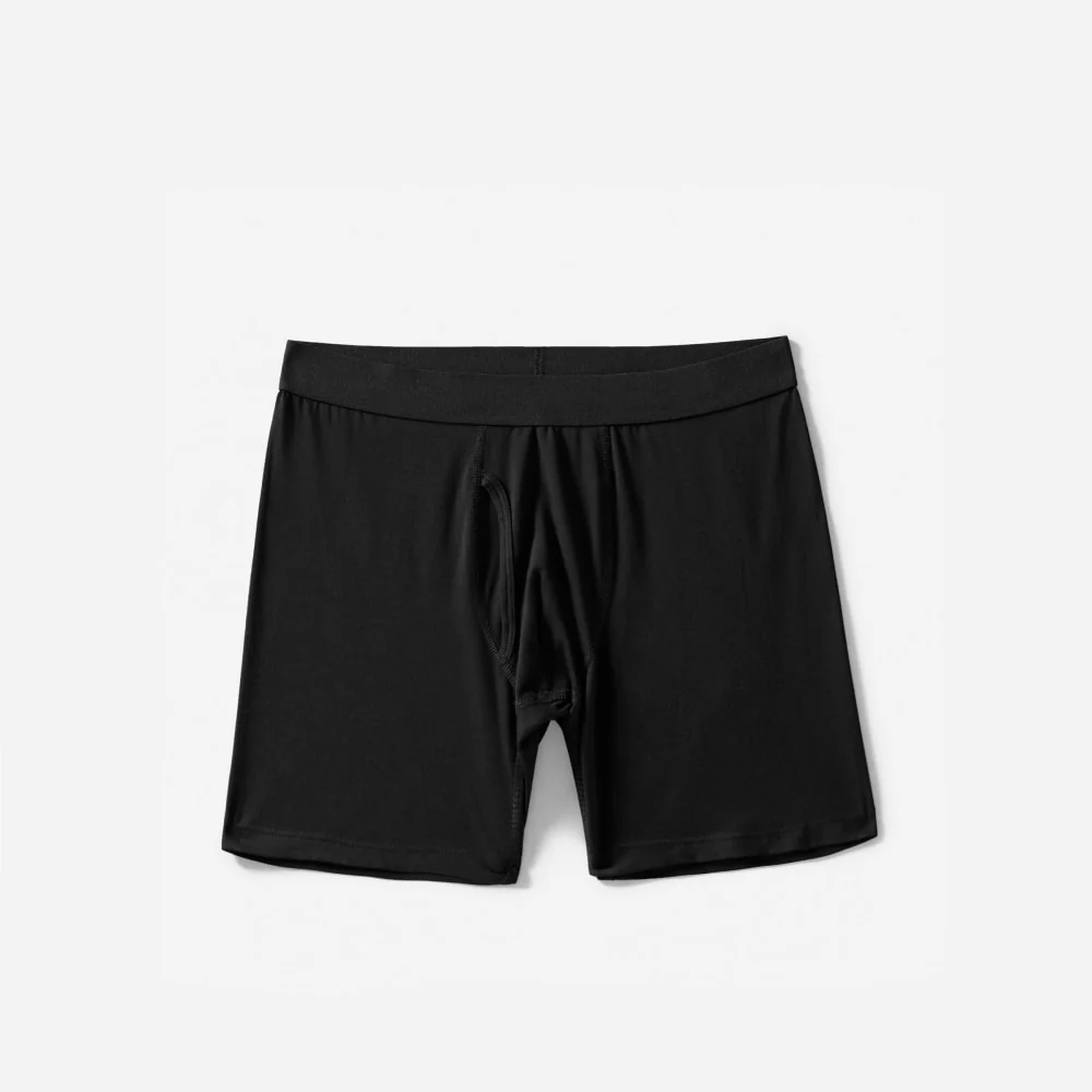 Le boxer-brief plus long Supima® | Uniform | Noir