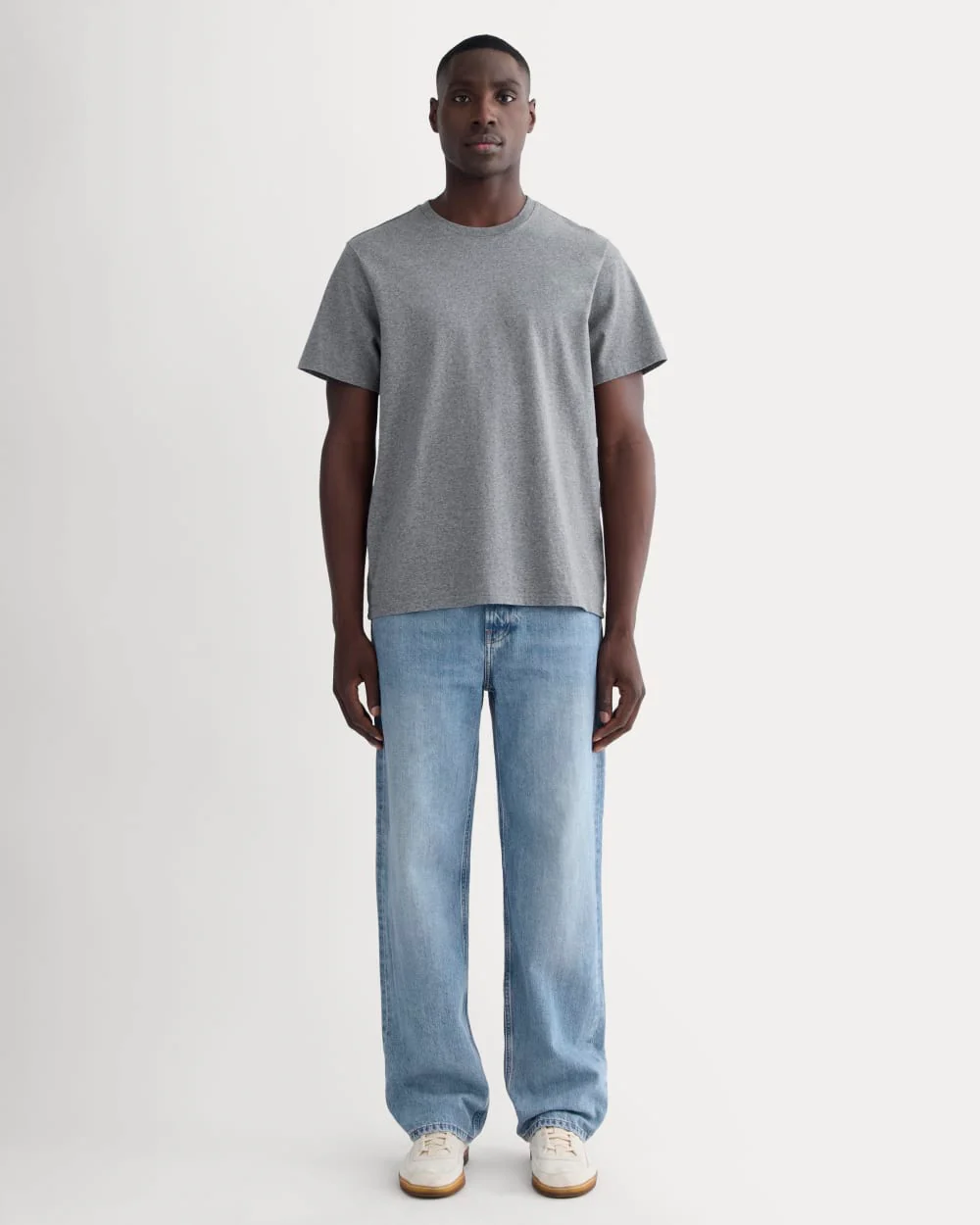 Le Pull à Col Rond Épais | Uniforme | Gris Clair Mélangé