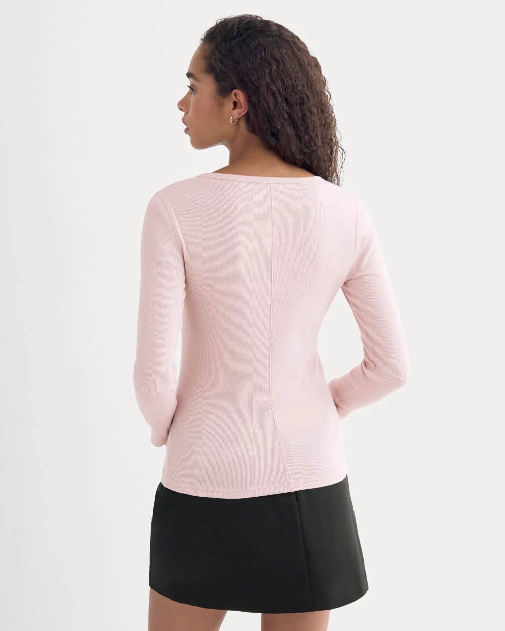 Top à col en U profond en maille luxueuse | Lilas brûlé