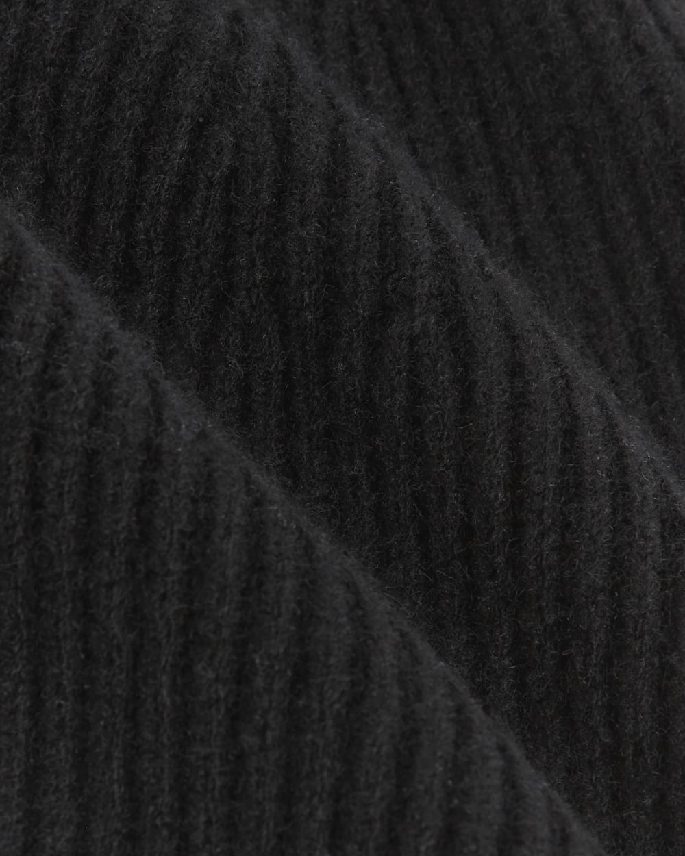 Le Bonnet à Rayures en Cachemire | Noir