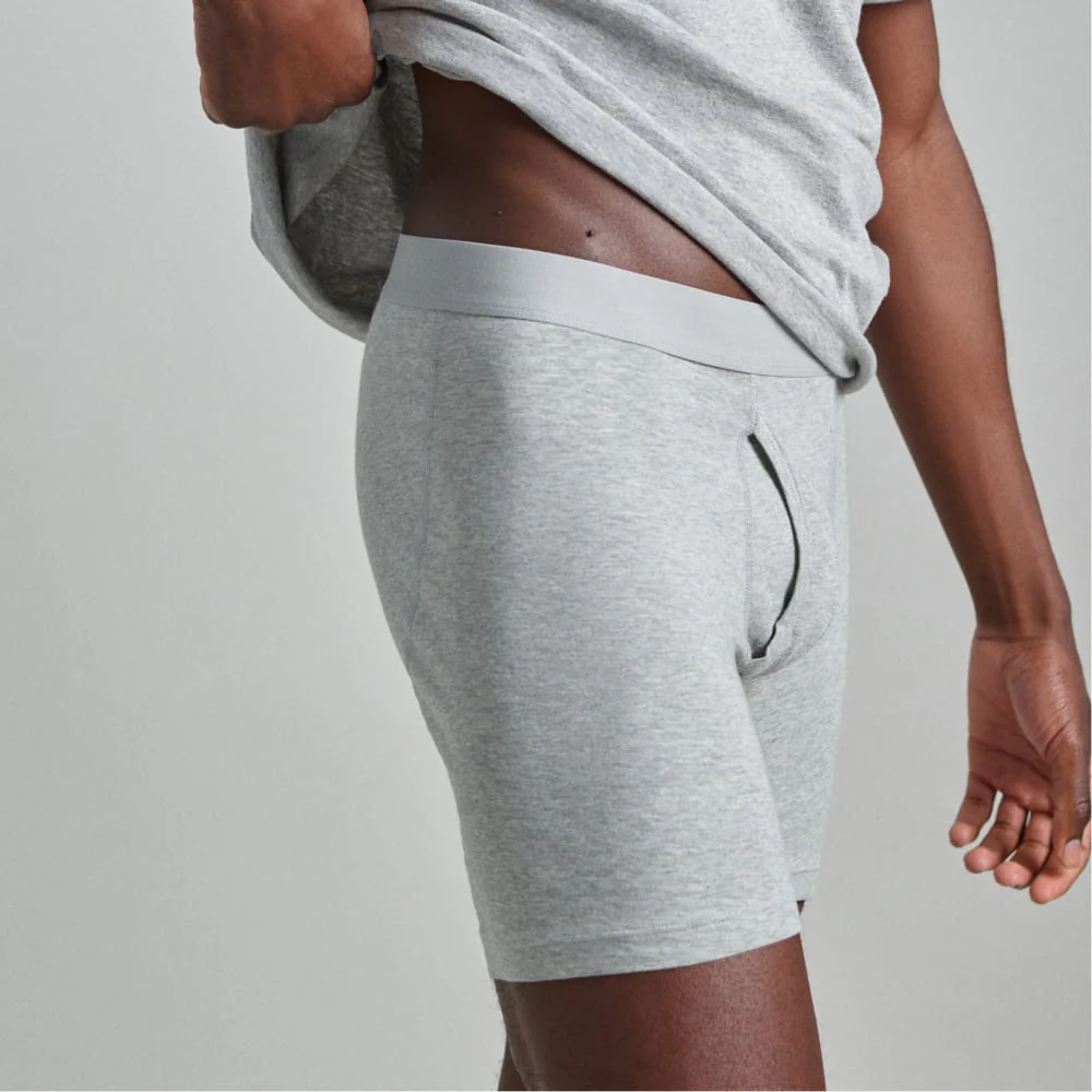 Le boxer-brief plus long Supima® | Uniform | Gris melé