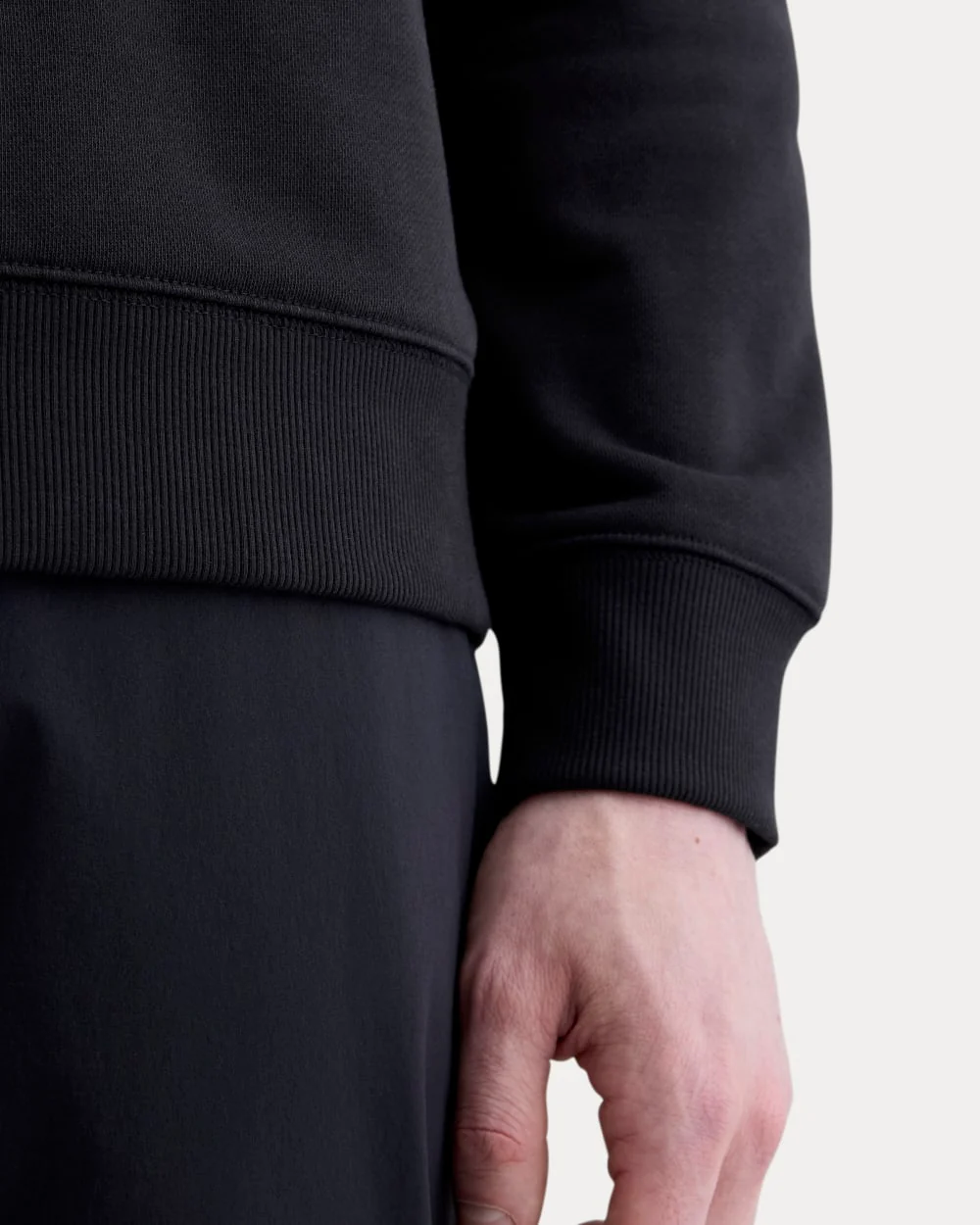 Le Pull en Coton Éponge Off-Duty | Noir