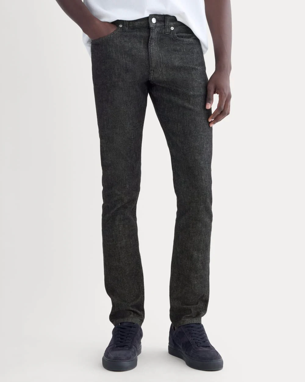 Le Jean Slim-Fit à Bords Intacts | Rinçage Noir