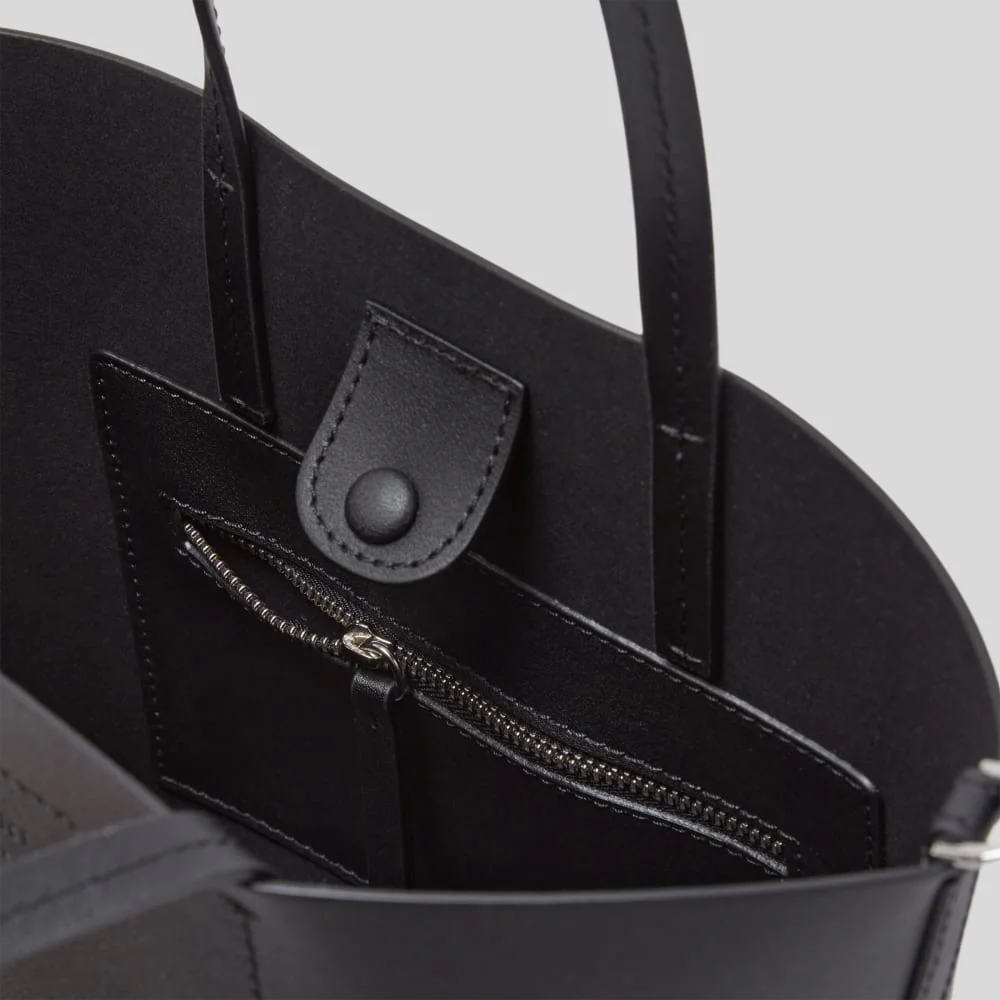 Le sac à bandoulière en cuir italien de luxe | Noir