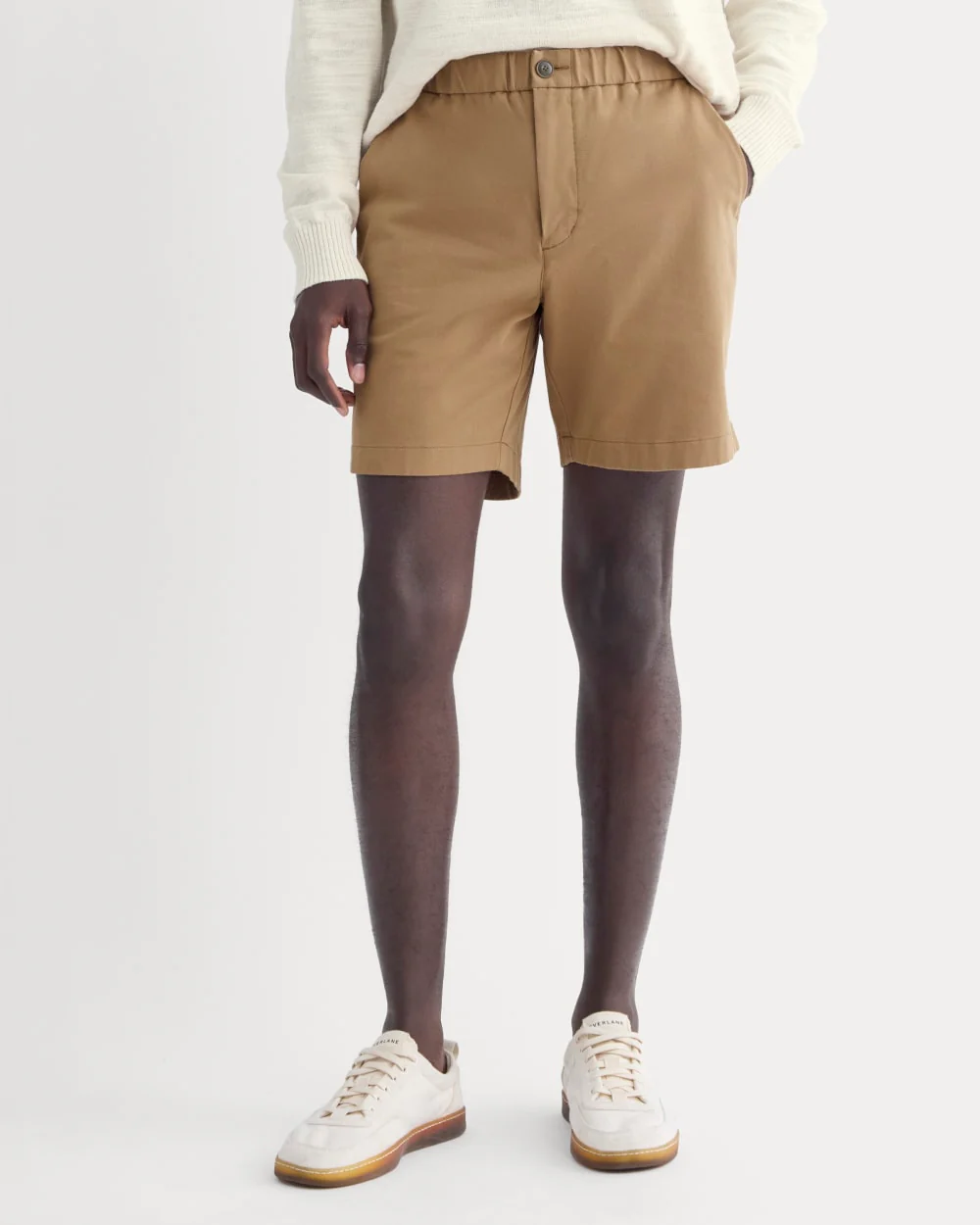 Le short chino à élastique | Noix de coco toastée