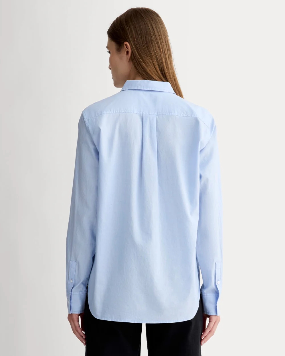 La Chemise Indispensable en Coton Soyeux | Bleu Pâle