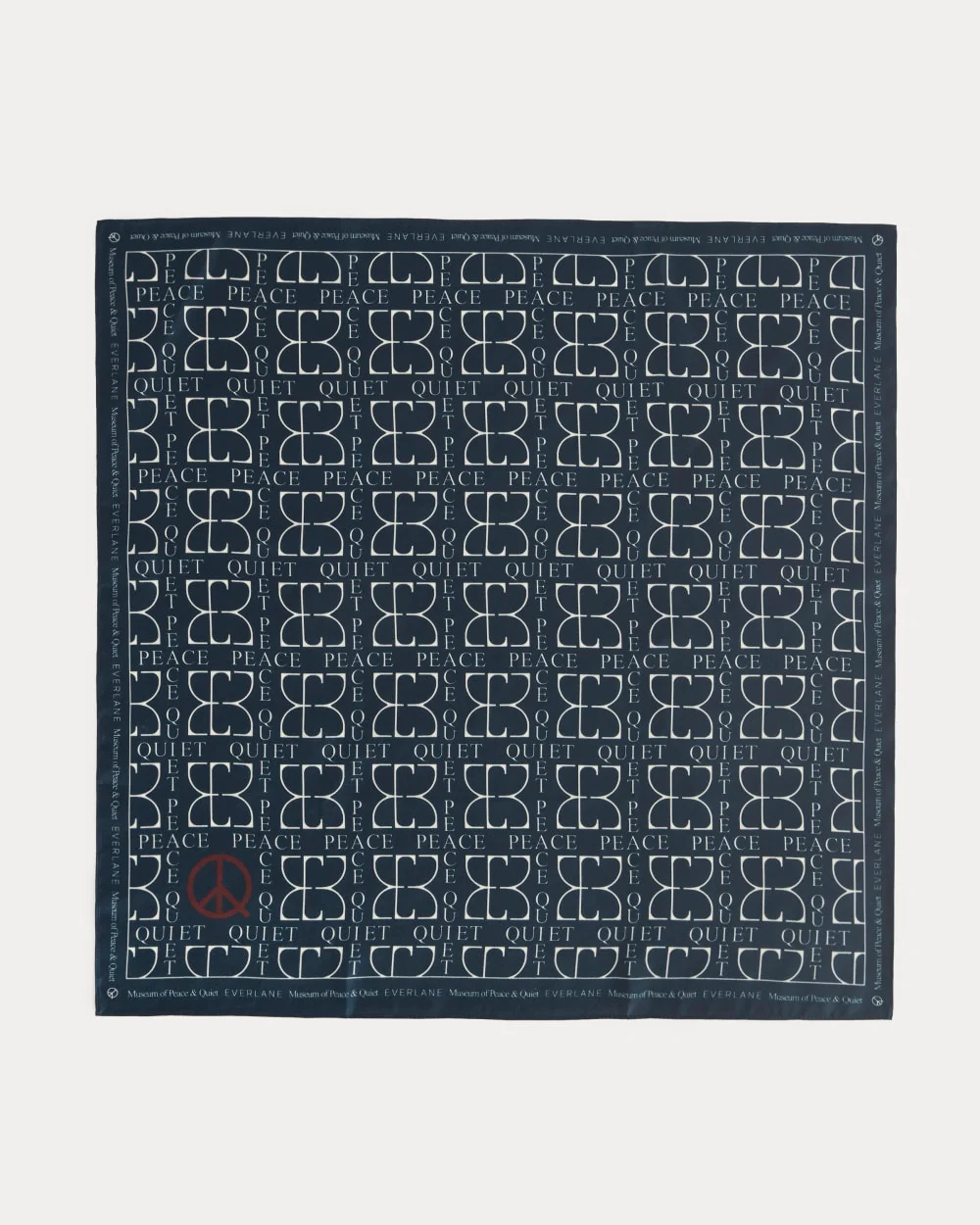 Foulard en soie Everlane x Peace & Quiet | Bleu marine