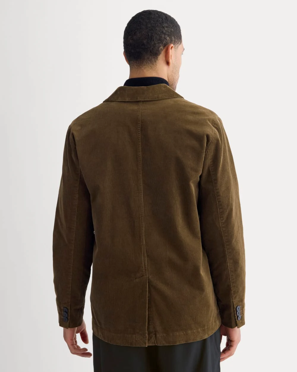 Blazer Choré en Coton Corduroy Fine Rayure | Cacao