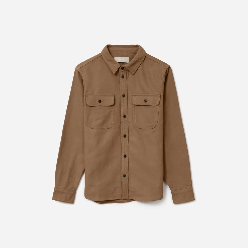 La chemise oversize épaissie | Uniforme | Noix de coco grillée