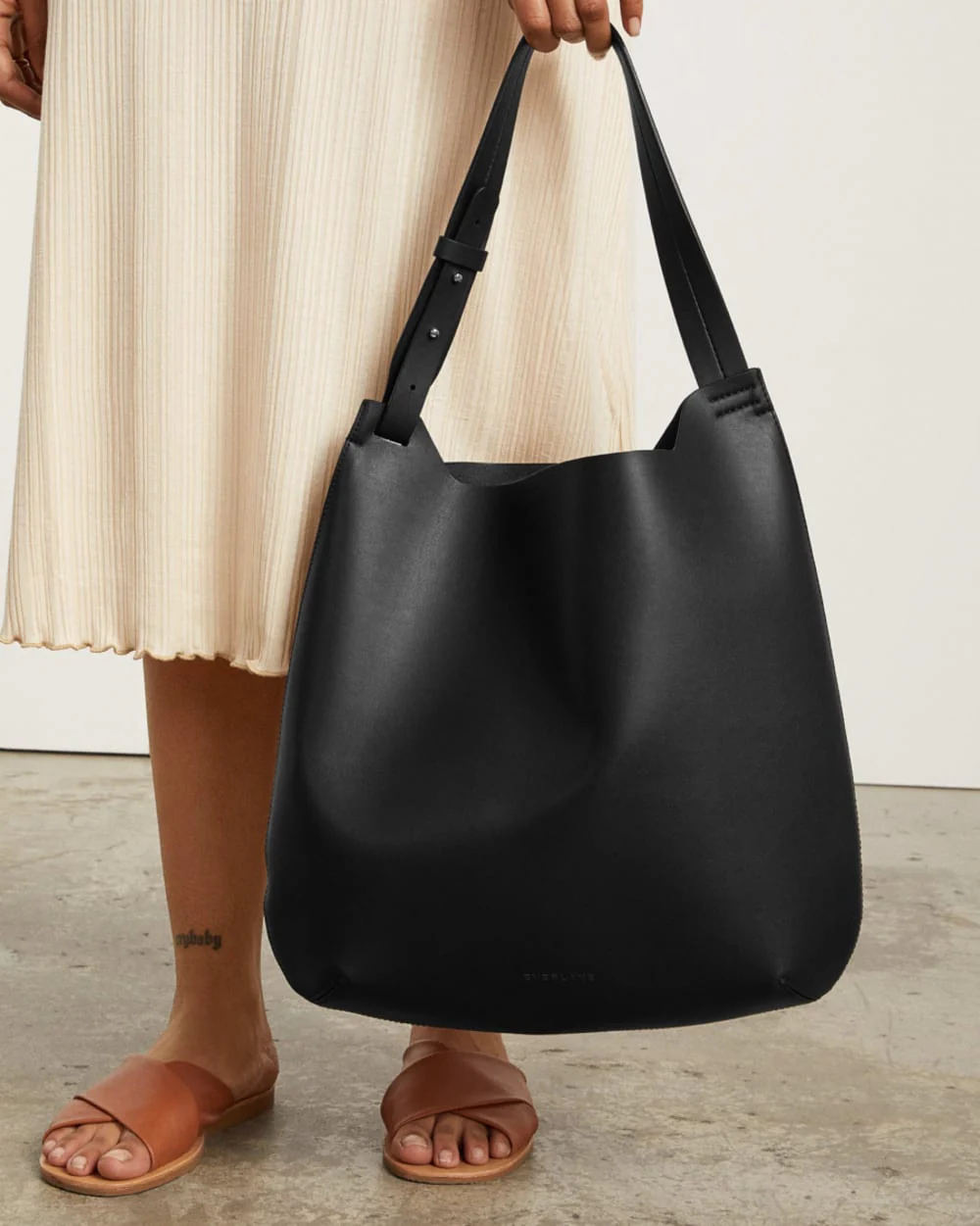 Le sac à main en cuir de cactus | Noir