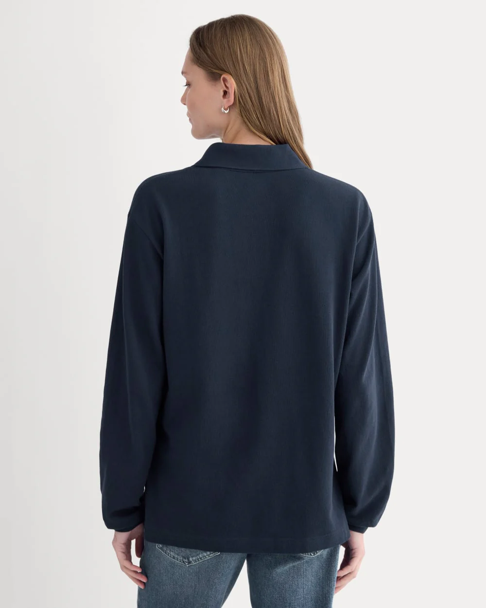 Polo Pique Oversize | Bleu Marine