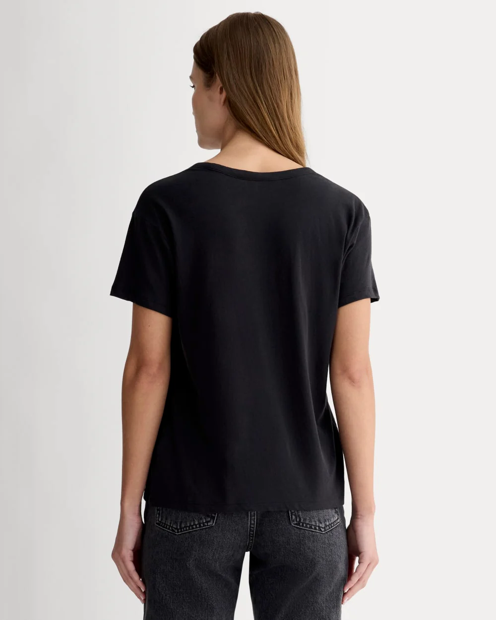 Le T-shirt à col en V | Noir