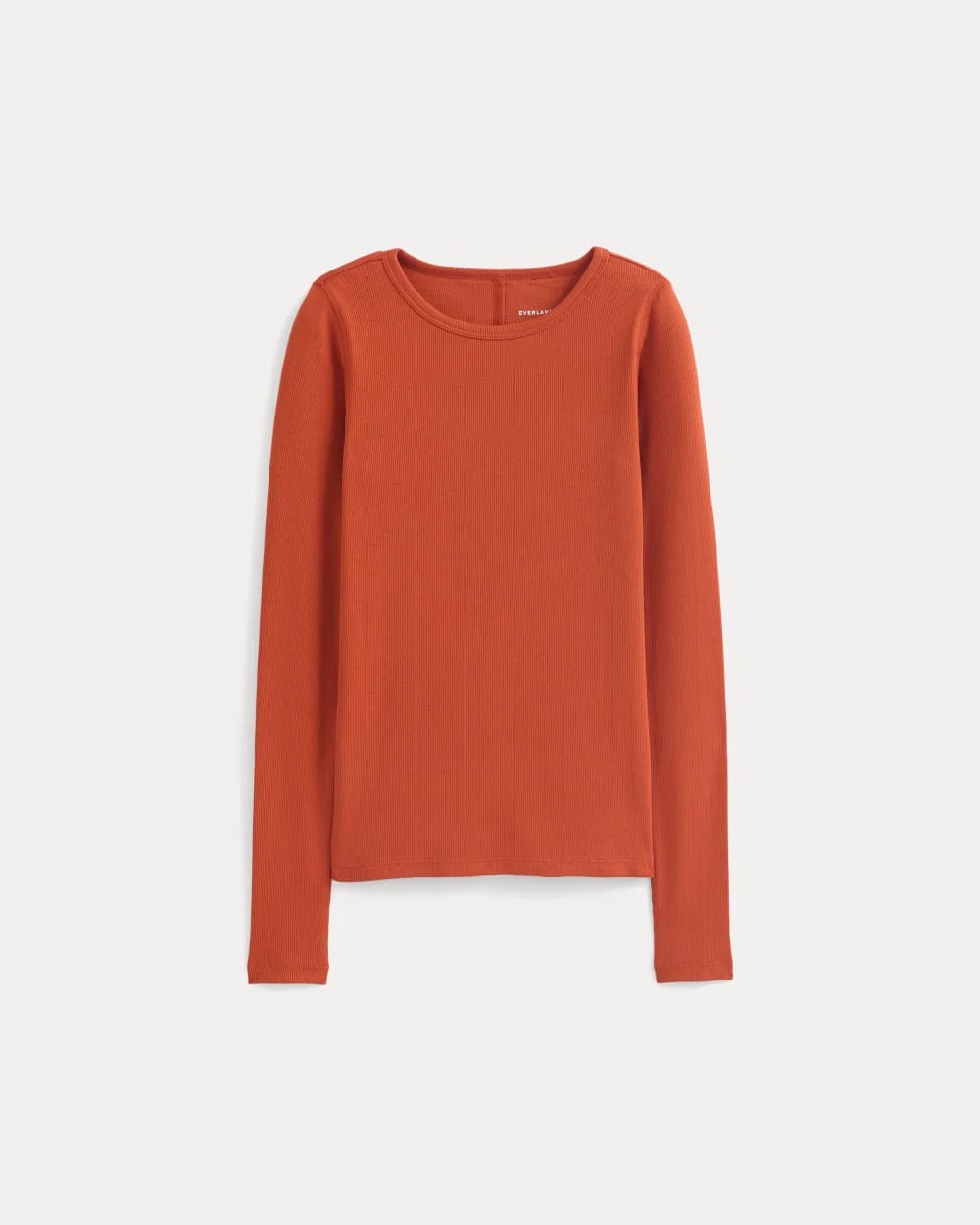 Le Pull à Manches Longues à Col Rond Luxe | Rouge Brûlé