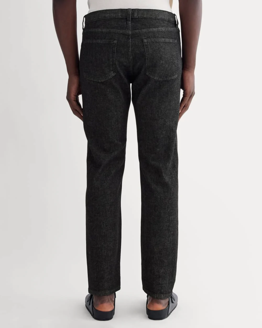 Le Jean Coupe Droite à Bords Sauvages | Rinçage Noir