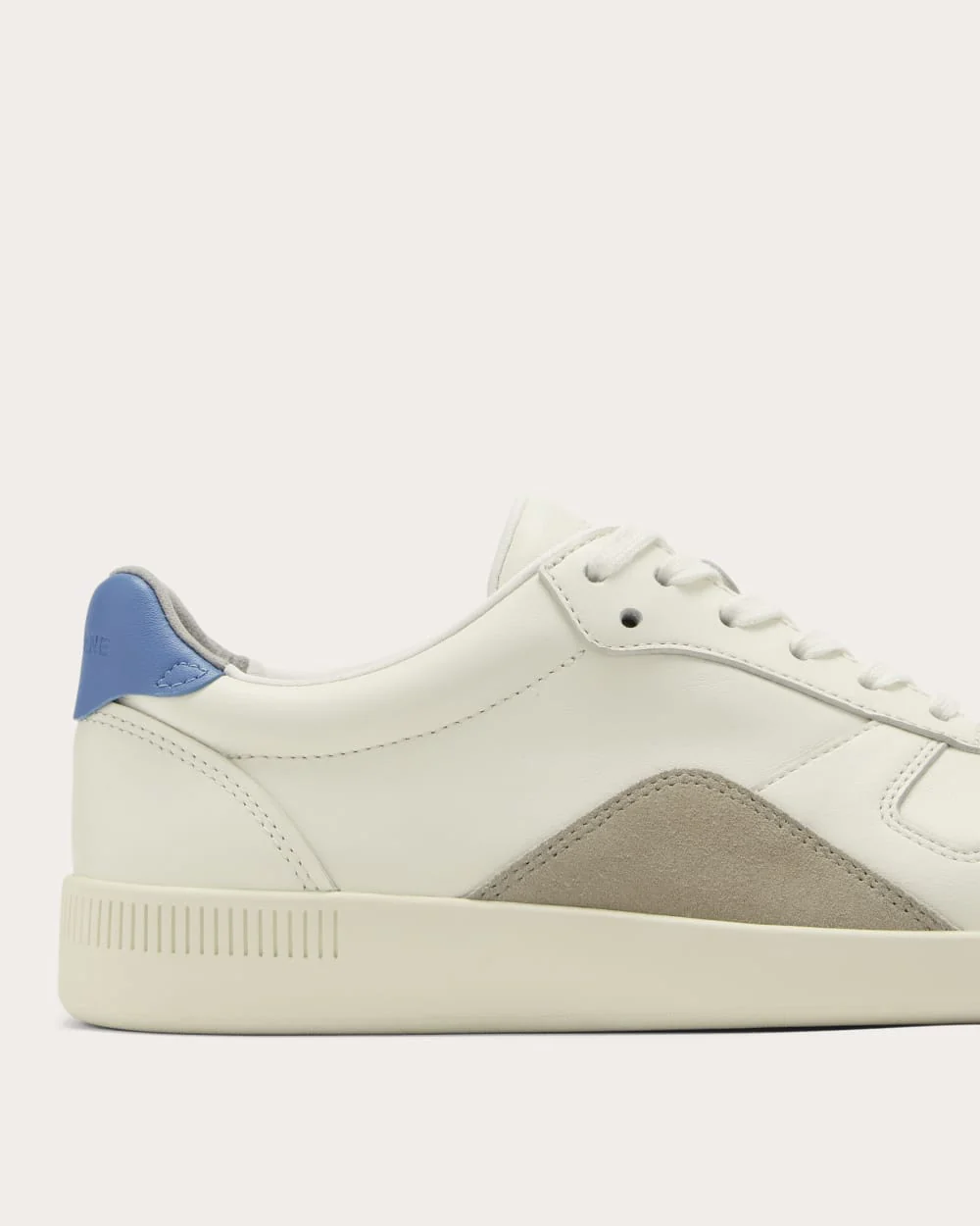 La Chaussure de ville | Toile Beige / Bleu Bell / Manteau de trench
