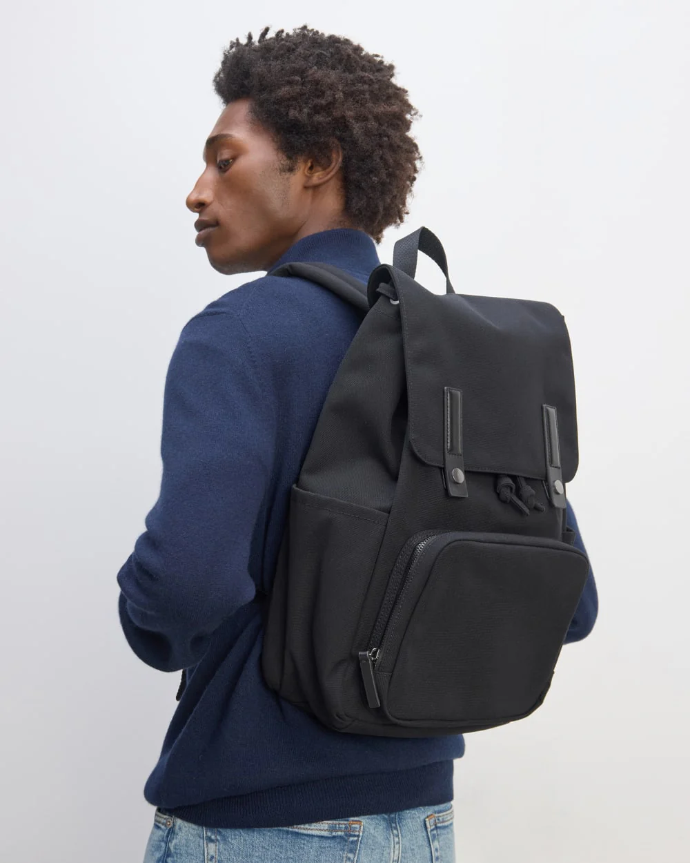 Le sac à dos en toile | Noir