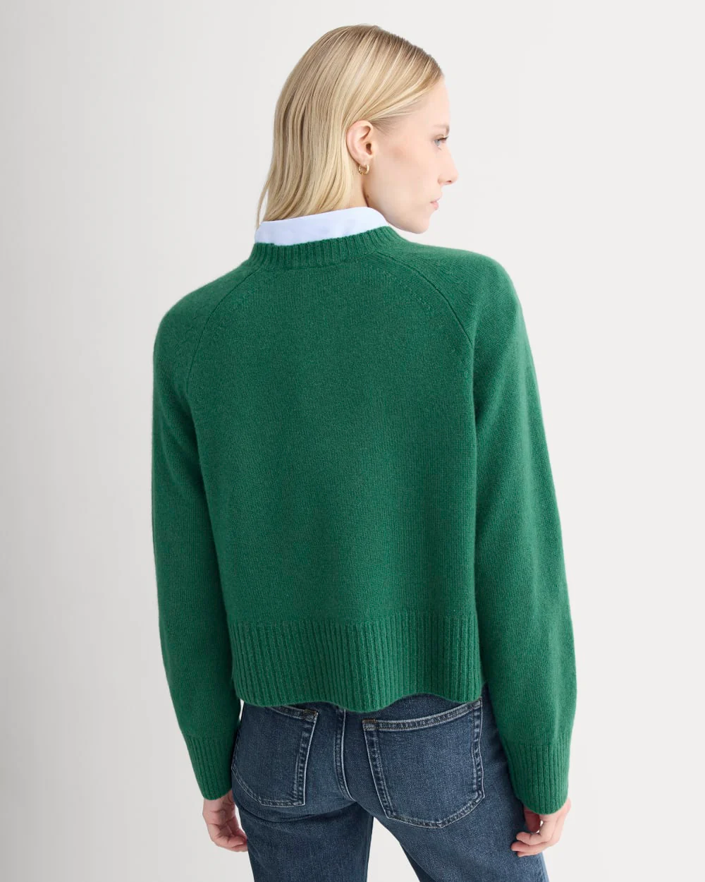 Le Pull Boxy en Cachemire | Vert Chasseur