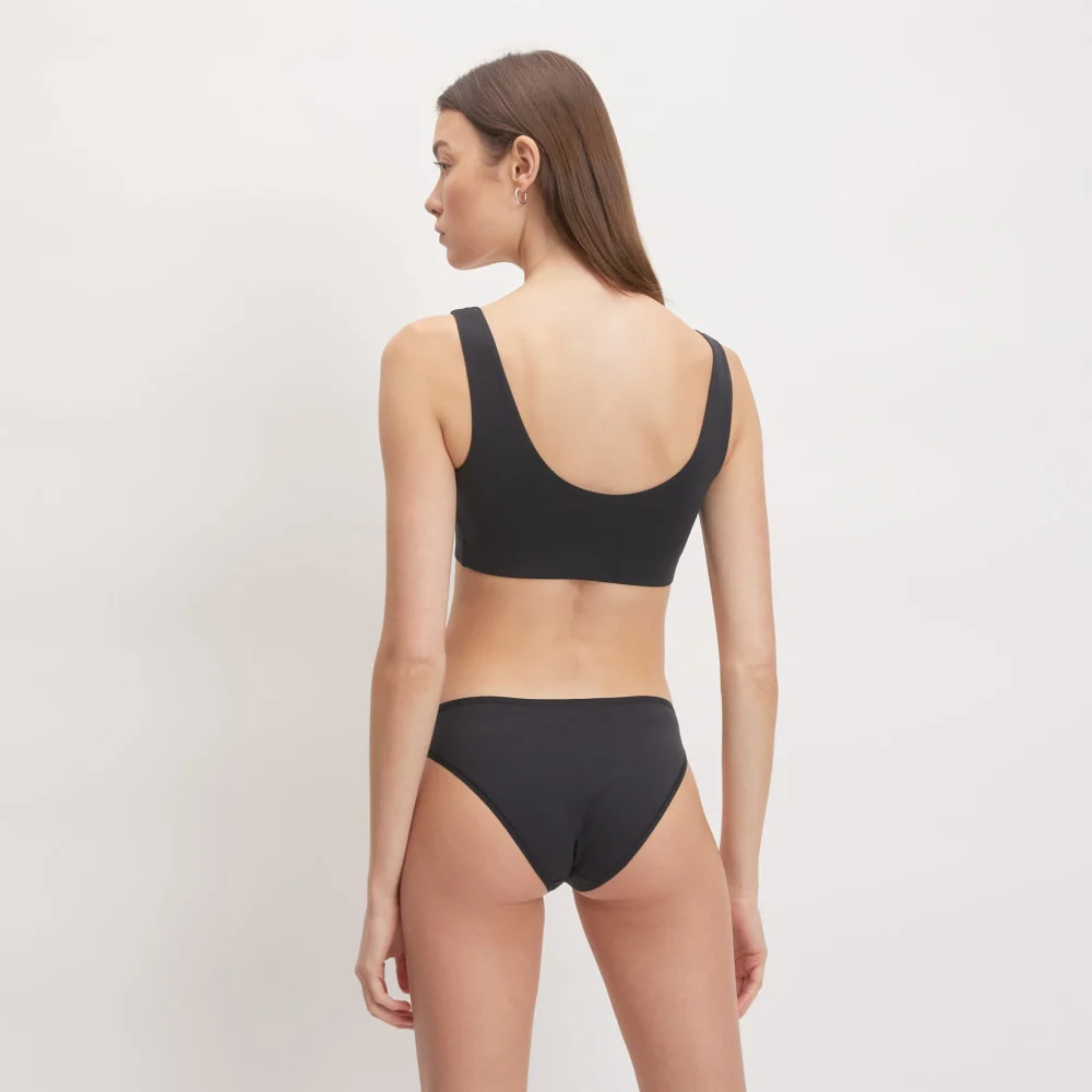 Le soutien-gorge en coton à bretelles | Noir