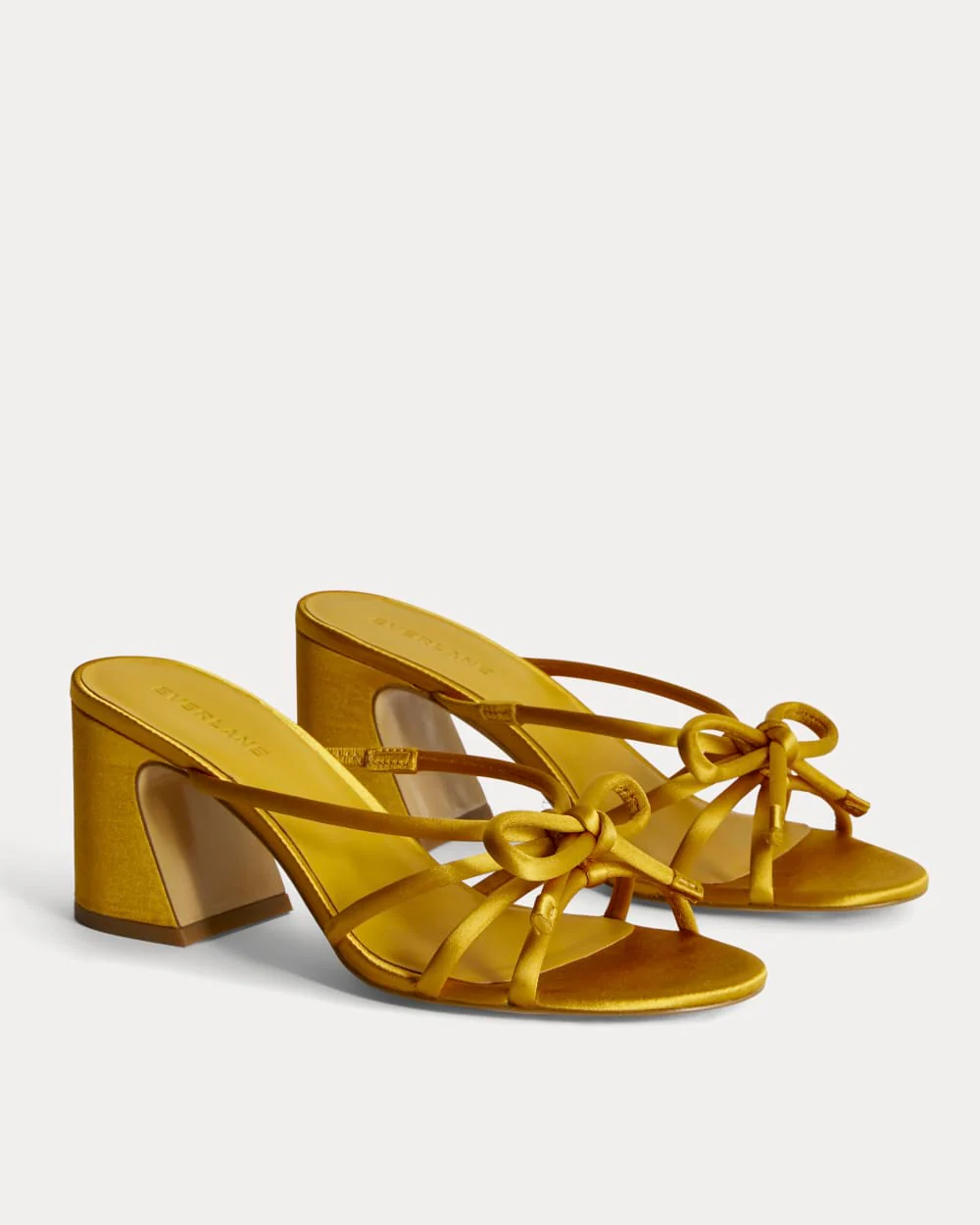 Le Talon à Ruban | Satin Jaune Soleil