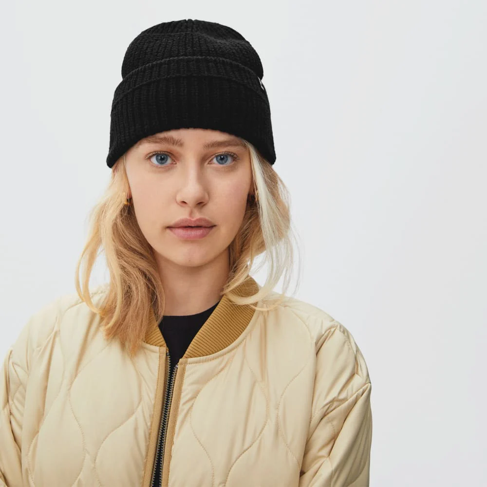 Le Bonnet Épais en Coton Bio | Noir