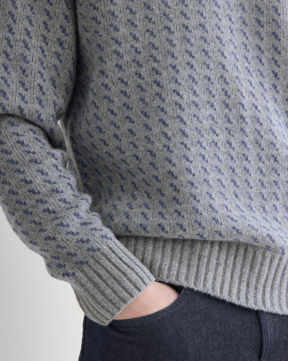 Pull Laine Cachemire Nordique Col Roulé | Gris Ardoise Vintage