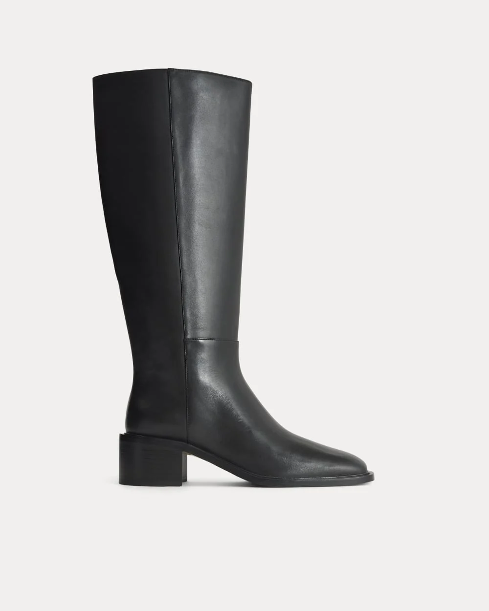 Botte ville cuir jusqu'au genou | Noir