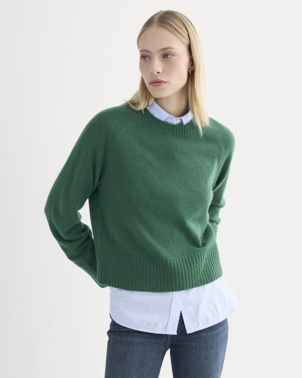 Le Pull Boxy en Cachemire | Vert Chasseur